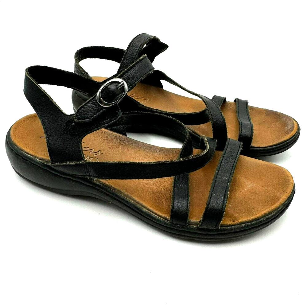 SKECHERS |‎ Women's 8 Black Strappy Ankle Buckle Dressy Go Luxe Foam Sandals